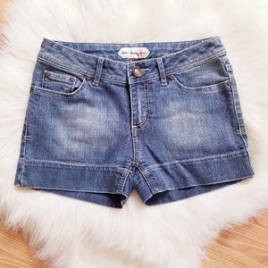 Medium Blue Washed Denim Shorts